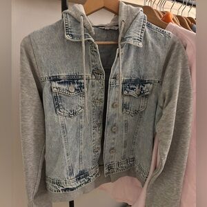 Denim Sweatshirt Jacket